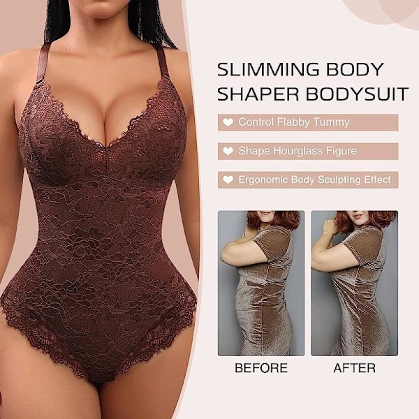 Naisten sukkahousujen muotoileva V-kaula-aukkoinen selkänojaton yksiosainen body White M
