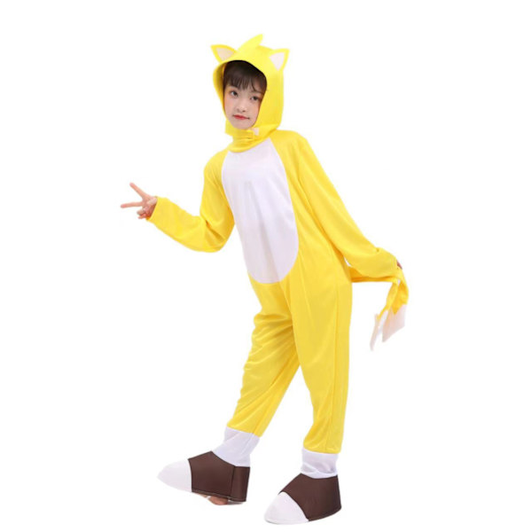 Halloween-kostume Hedgehog Super Sonic Performance-kostume (gule ræve-numre) S