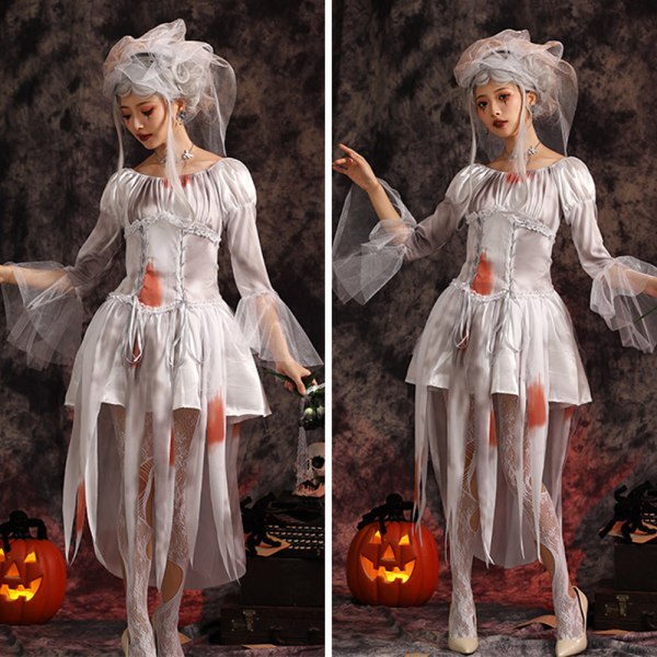 Cosplay Vampyr Halloween festkostyme Familiekostyme Barneantrekk Women L