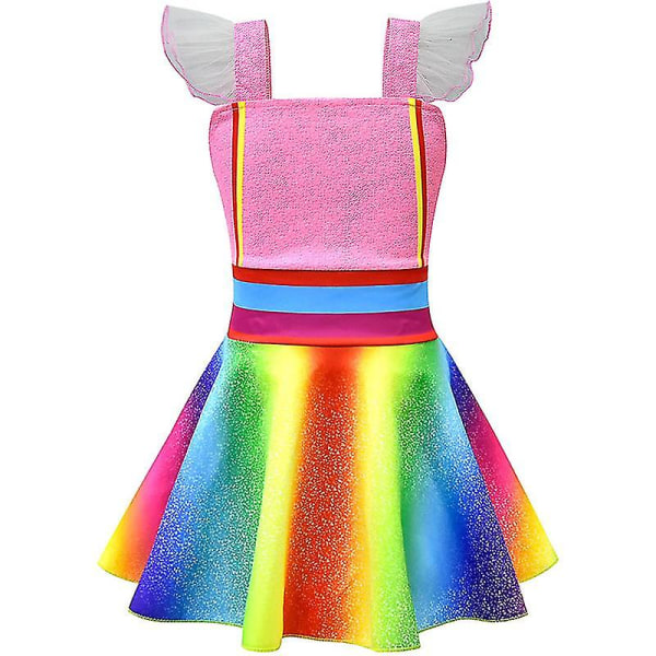 Jente Barn Nancy Cosplay Kostyme Rainbow Swing Dress Party Cosplay Outfit Tmall 5-6 Years