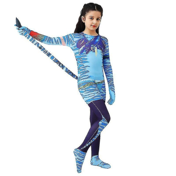 Avatar The Way Of Water Cosplay-kostymer for barn/voksne, scenesett, superhelt-kostymer, leggings Style 2 XS