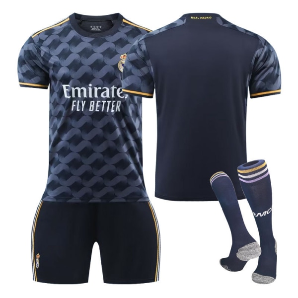 23-24 Real adrid ude kongeblå trøje nr. 10 odric 7 Plys C Ronaldo 5 Bellingham fodbolddragt nr. 1 no number M