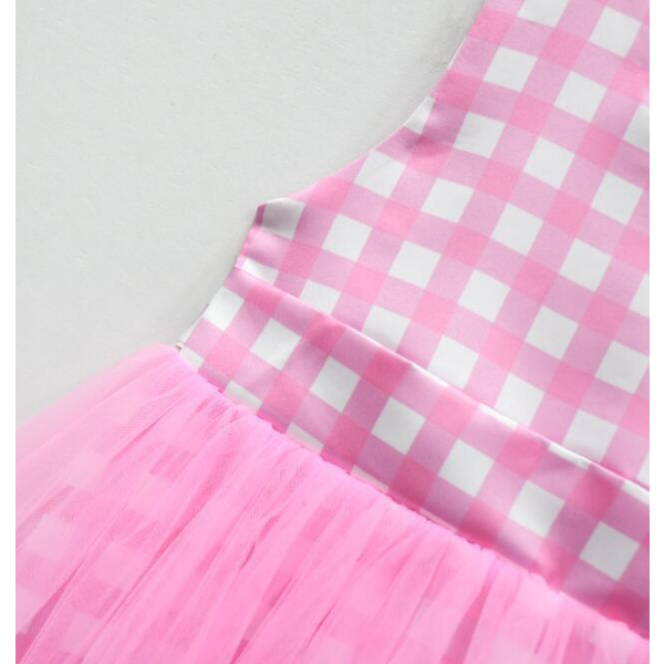 Klänningar med rosa mesh -kjol för barn med gratis tillbehör Style 2 140CM