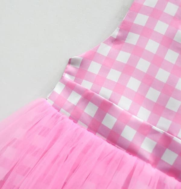 Pink mesh nederdelskjoler til børn med gratis tilbehør Style 3 140CM