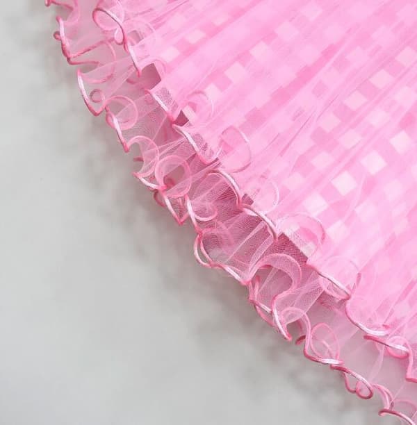 Pink mesh nederdelskjoler til børn med gratis tilbehør Style 1 100CM