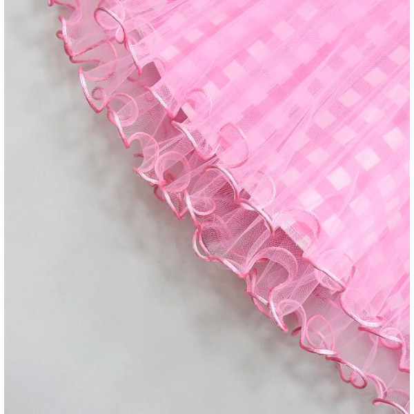 Pink mesh nederdelskjoler til børn med gratis tilbehør Style 3 100CM