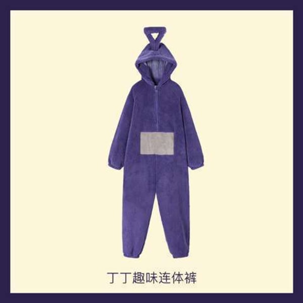 Teletubbies Kostym Vuxna Cosplay Animal Sleepwear Jumpsuit Po Teletubbies Adult M Tinky Winky Costume Adult S