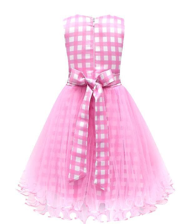 Pink mesh nederdelskjoler til børn med gratis tilbehør Style 3 100CM