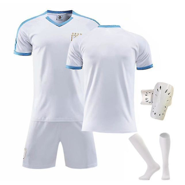 22 New Kids Fotballdrakt 9# L.suarez 21# E.cavani Fashion Shorts Fotballdrakter Dress Beskyttelsessokker/sett B White 20