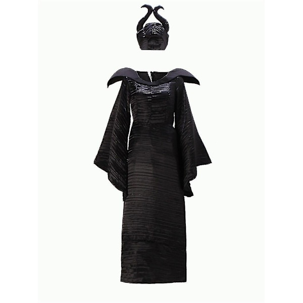 Halloween Törnrosa Häxa Maleficent Klänning För Vuxen Ond Häxa Carnival Cosplay Kostym Outfit Q XL XL