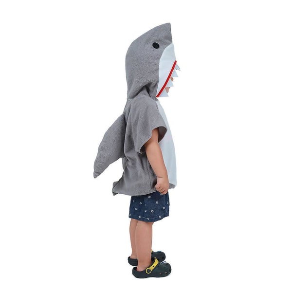 Eraspooky 1-6t Grey Shark Cosplay huppari Halloween-asu lapsille taapero joulumekko lasten hait karkkilaukku BLUE SHARK One Size