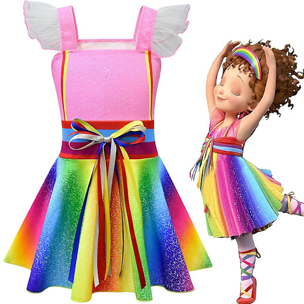 Tyttö Kids Nancy Cosplay-asu Rainbow Swing Mekko Juhla Cosplay Asu Tmall 3-4 Years