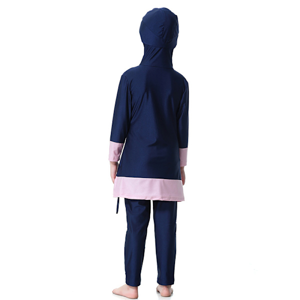 Barn Jenter Burkini Badetøy Full Dekning Badekar Grey 80cm