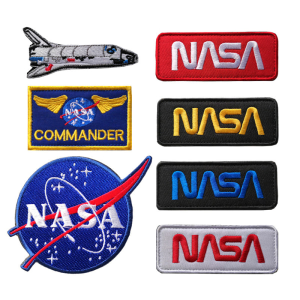 Avaruussukkulamerkit, NASA:n merkit, hatut, takit, paidat, liivit