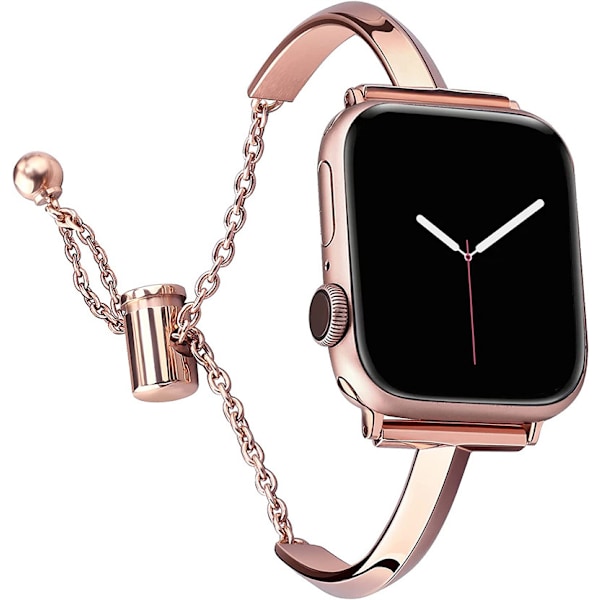 Roséguld 38/40/41mm, rostfritt stålband kompatibelt med Apple Watch