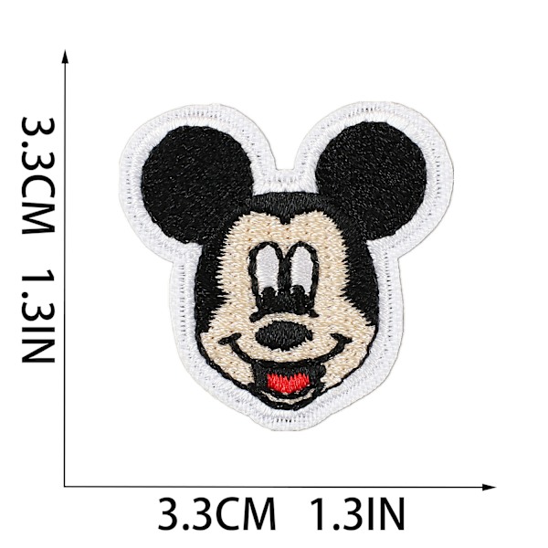 26 stk Mickey Mouse broderte sy-på lapper for klær, jakke