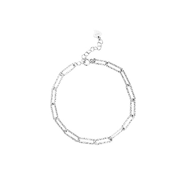 2 st 925 Sterling Silver Glittrande Kedjebracelet Kvinnlig Ins Desi