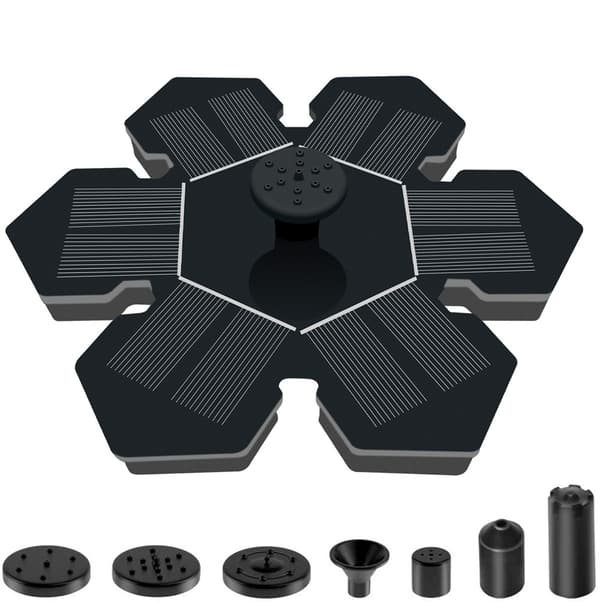 Solardriven vattenpump 1,5W sol7,5\" solvattenpool fontän Sol w
