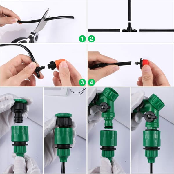 DIY bevattningskit, 30M automatiskt bevattningssystem droppvattenflöde