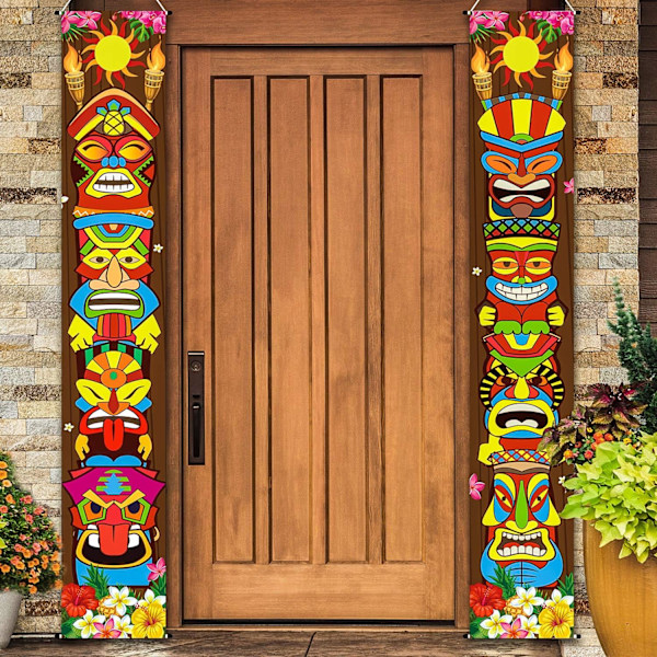 Havaijin Luau-juhlan koriste Tiki-eteisen banneri Tervetuloa Aloha Lo