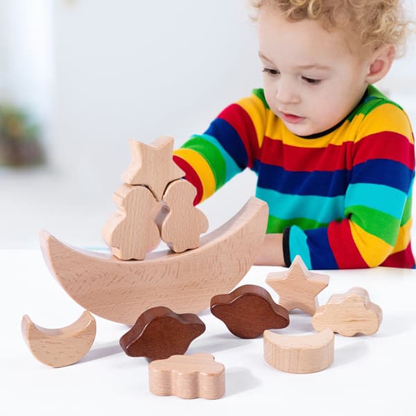 Træ Baby Stable Dinosaur Legetøj til 3-5 År Gamle | 1-3 År