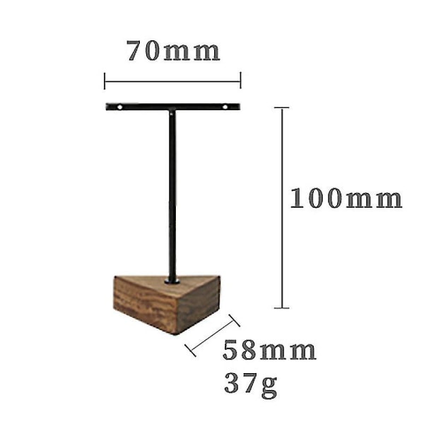 Enkle kreative trekant T-bar øreringe smykker fotografering rekvisitter wa