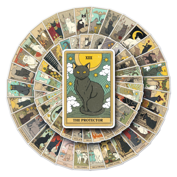 62 stk. Tarot-klistermærker Tarot Astrologi Divination Decals til Vand