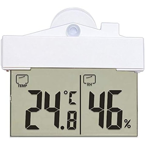 Digital termometer Hygrometer Transparent Hemfönster Display In