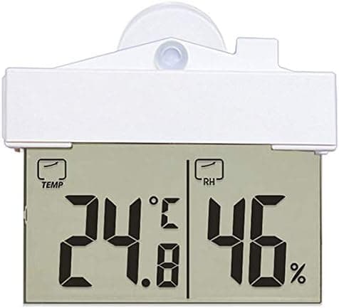 Digitalt termometer hygrometer transparent hjem vindu display i