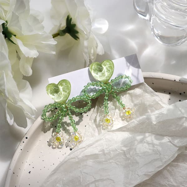 Mote  Elegante Statement Stud Øredobber for Kvinner,grønn