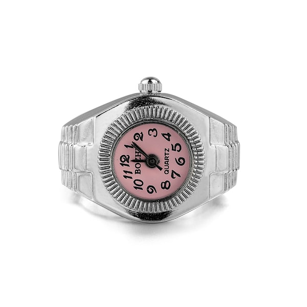 Finger Ring Watch Shape Stretchy Unisex Pointer Round Dial Quartz