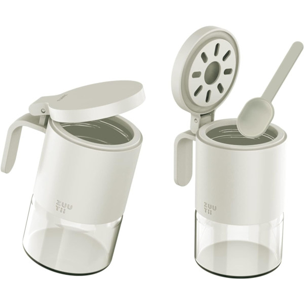 Glass Spice Jars Moisture-Proof Spice Containers with Spoons, Set