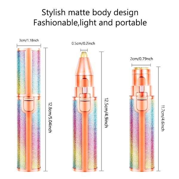 Kannettava 2 IN 1 Sähköinen Epilaattori Kulmakarvojen Trimmeri Naisten Kehon Kasvot