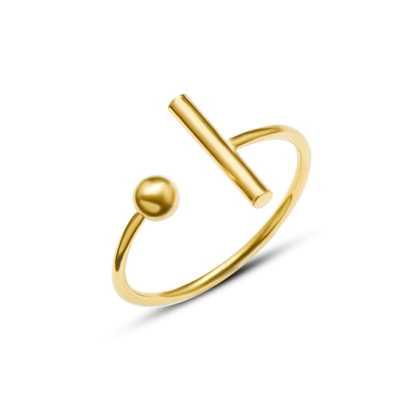 18K forgyldt delikat diamant stablet ring evighedsbånd min