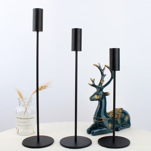 Lysestaker Sett med 3, Matte Lysestaker Holdere, Dekorative C