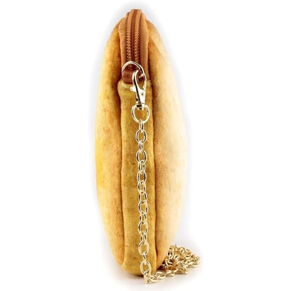 smør Toast Skulder Bag,Søt Plysj Mat Crossbody Håndveske for