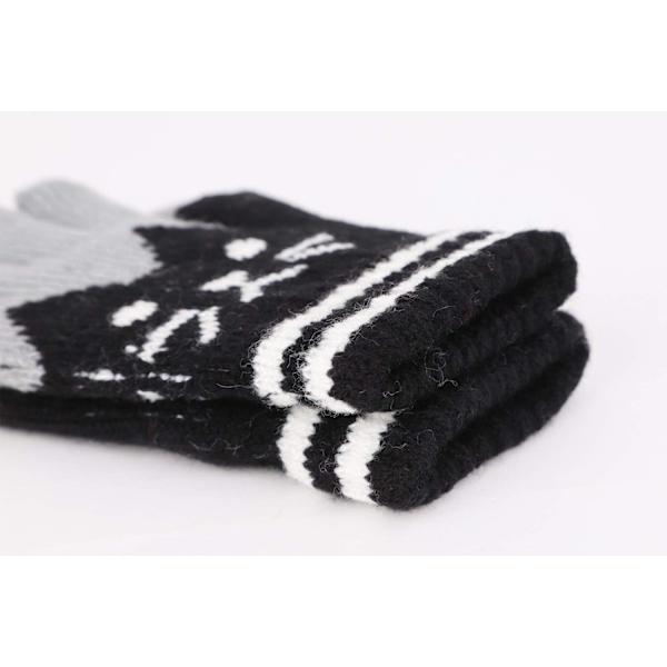 1 stk Sorte Vinter/Efterår Håndvarmere Strikket Fuld Finger Handsker M