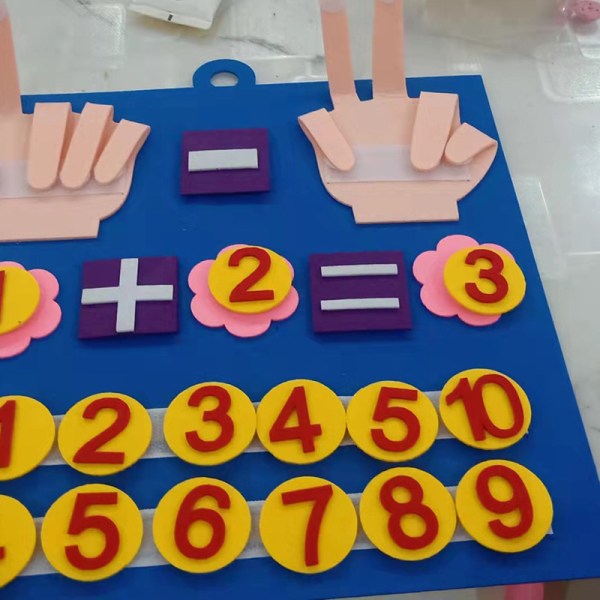 Kid Montessori Leker Filtet Finger Tall Matematikk Leker Barn Tellin