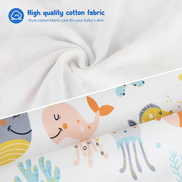 1PC Lasten Kylpytakki, Lasten Rantapyyhe, Super Pehmeä Lasten Hupullinen Ba