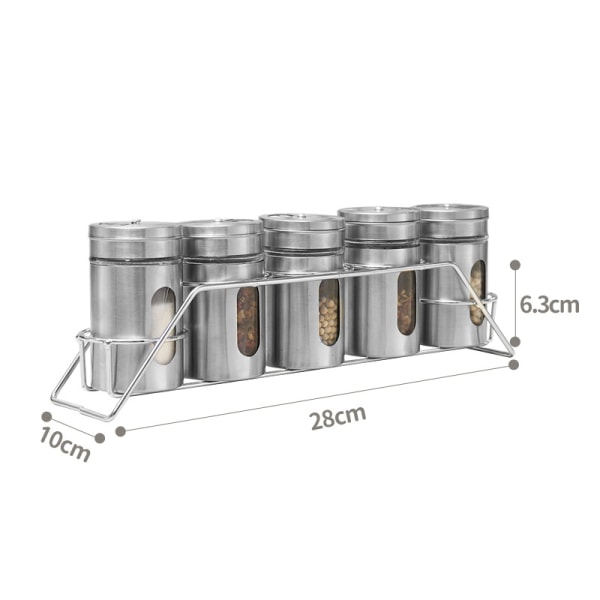 metalunderlag til 5 krydderiglas