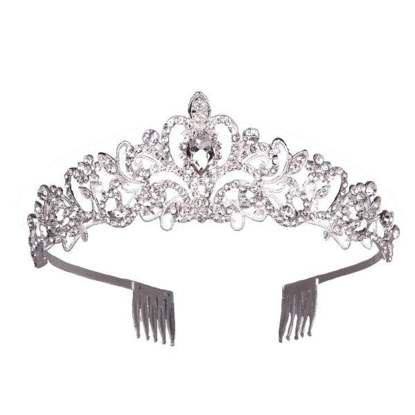 Tiara Crown Jewelry Gift for Women Girls,Headband Headpiece Silve