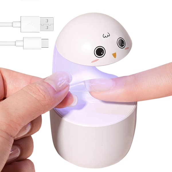 Mini LED-nagellampa, söt tecknad UV-härdande nagellampa för gel