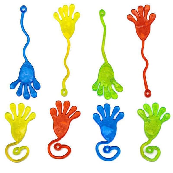 Glitter Sticky Hands - (Pakke med 8)