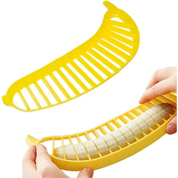 Bananslicer, Praktisk køkkenredskab, Plastik salat frugtskærer