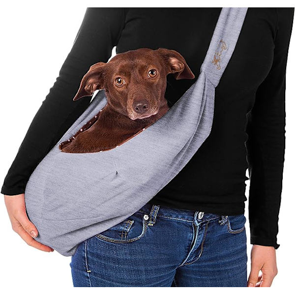 Hund- och kattslingväska – Hands Free Reversible Pet Grey Bag -