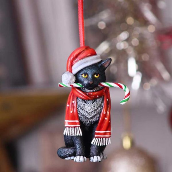 Katter Harts Figurer Julgran Katt Prydnader Heminredning De