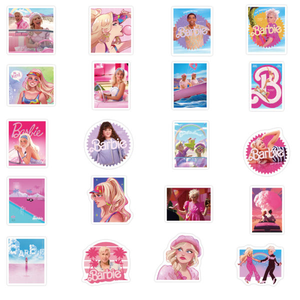 50 stycken Barbie live action film graffiti klistermärken, personliga