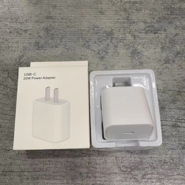 iPhone Hurtiglader USB-C Strømadapter 20W + 2m Kabel Hvit (1 c