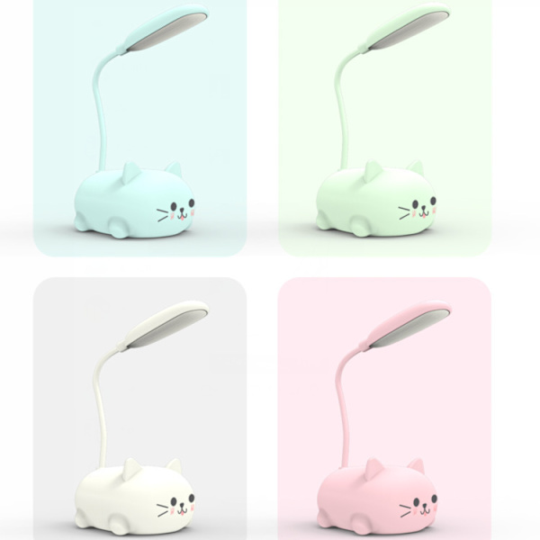 Barnelampe, LED-skrivebordslampe for barn, trådløs lading Student Learni