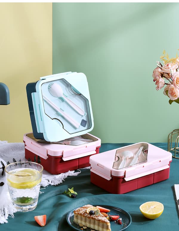 3 i 1 Bento Box Lunsjboks for barn, 3 roms voksne lunsj C